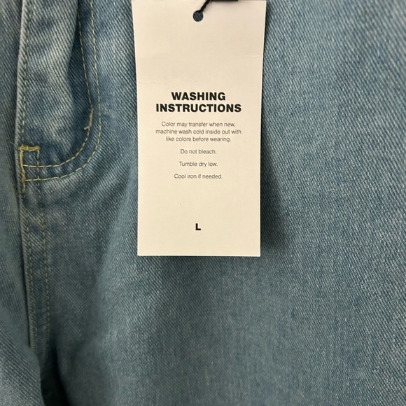 NEW Wide Leg Medium‎ Wash Denim Jeans Size 30 - Picture 3 of 5